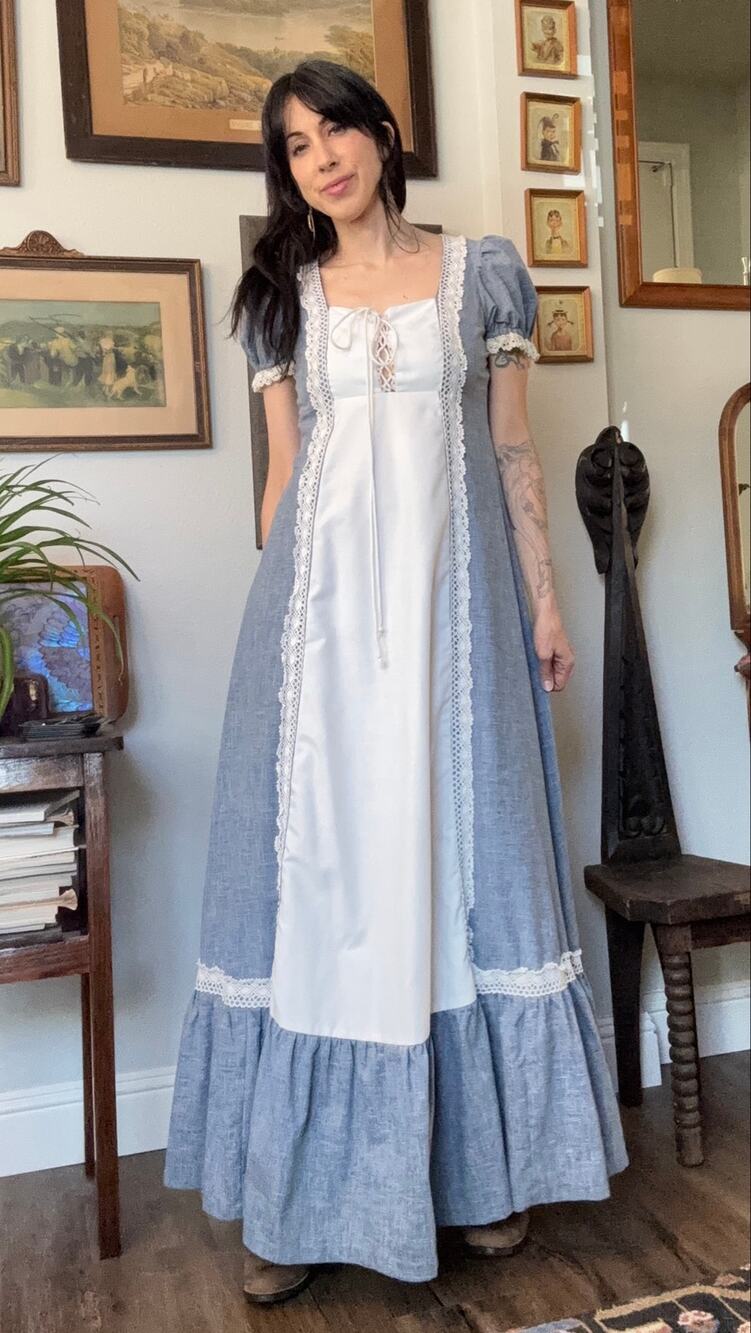 Vintage 70s Gunne Sax by Jessica San Francisco black label prairie renaissance